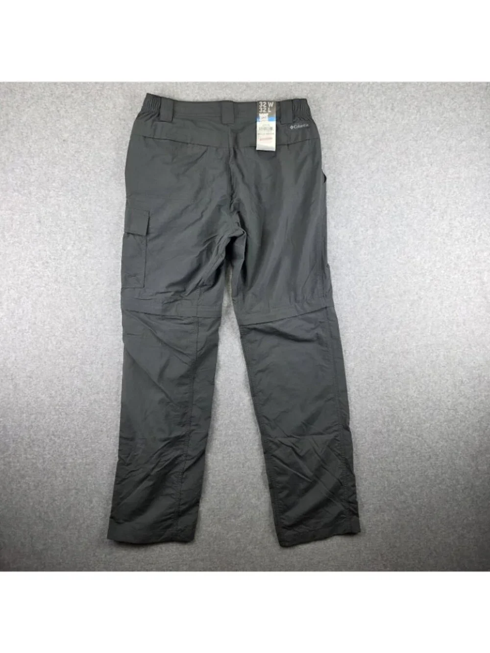 Columbia Smith Creek Convertible Pants Mens 32x32 Gray Omni-Shade Hiking NWT